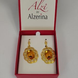 Alzierina Magnolia Gold Tone Earrings